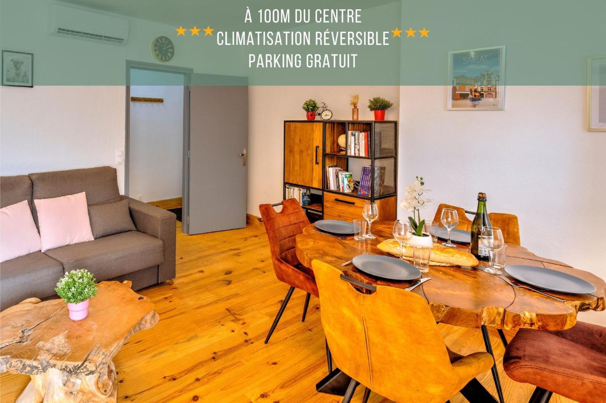 3 Pieces, Climatise, Calme, 100M Du Centre, Parking, "Lyriade" Sarlat-la-Canéda Eksteriør bilde